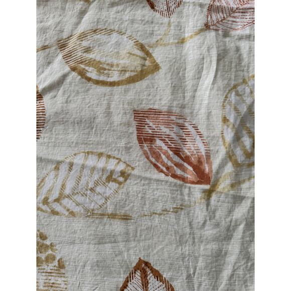 Vintage The Company Store Textured Leaf linen king duvet cover from 2019 - Picture 6 of 12
